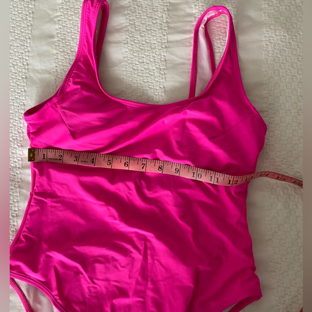 One Piece Retro U Back Swimsuits Tummy Control Padding Bathing Suit High Cut - Picture 12 of 16